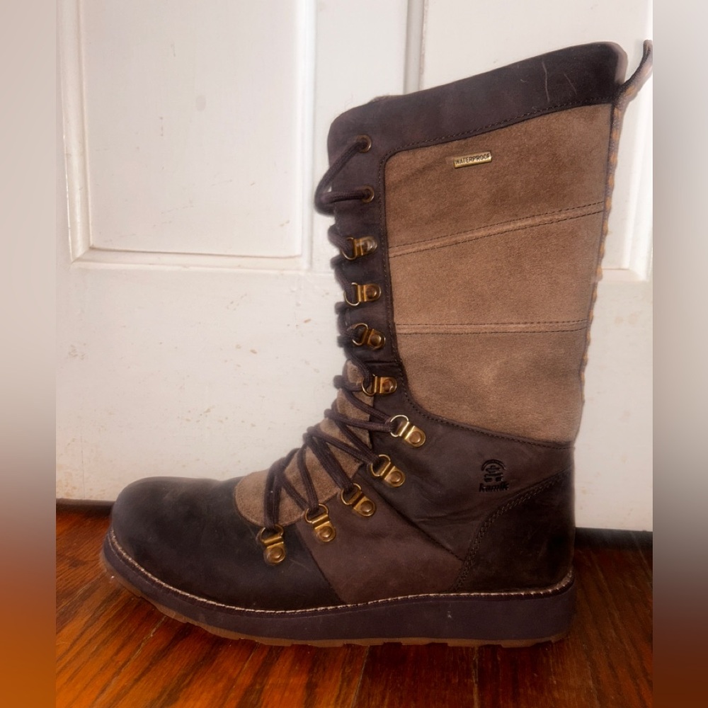 Kamik Ariel Tall Leather Winter Lace-up Boot